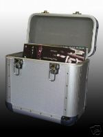 12" silver or black aluminium DJ flight case