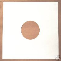 100 12" WHITE DISCO BAG CARD RECORD SLEEVES -0