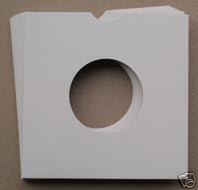 200 7" WHITE CARD RECORD SLEEVES - FREE UK DELIVERY -0